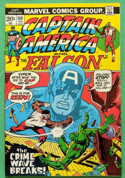 Captain America (1968) & Falcon #158 FN/VF (7.0)  vs Viper