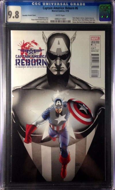 Captain America (2009) #6 CGC 9.8 Cassaday variant cover (099221007)