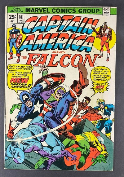 Captain America (1968) #181 VF- (7.5) 1st App New Captain America 2nd Nomad