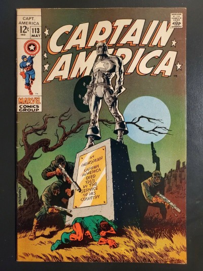 CAPTAIN AMERICA #113 (1969) F/VF (7.0) CLASSIC STERANKO DEATH OF CAP COVER |