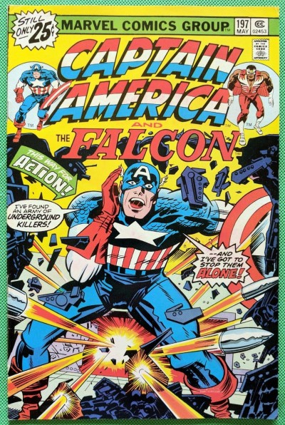 Captain America (1968) & Falcon #197 VF+ (8.5) Jack Kirby script cover & art