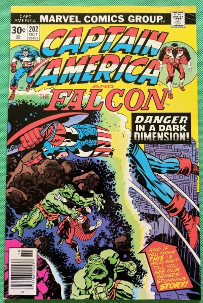 Captain America (1968) & Falcon #202 VF- (7.5) Jack Kirby cover, art & script