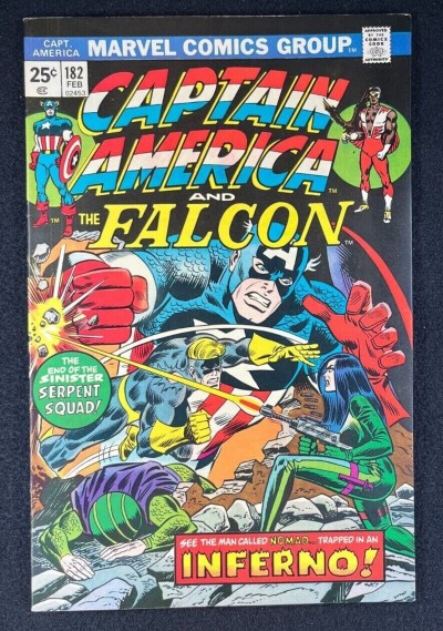 Captain America (1968) #182 VF/NM (9.0) Falcon Nomad Viper Cobra John Romita Sr