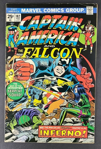 Captain America (1968) #182 FN/VF (7.0) Falcon Viper Cobra Nomad John Romita Sr