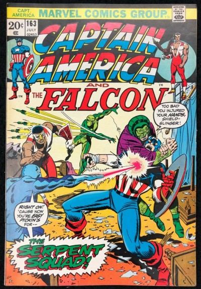 Captain America (1968) #163 VF- (7.5) co-starring Falcon 1st app Serpent Squad
