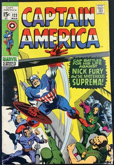 Captain America (1968) #123 VG/FN (5.0) Nick Fury Suprema