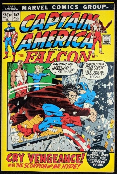 Captain America (1968) #152 FN/VF (7.0) vs Scorpion & Mr. Hyde