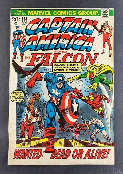 Captain America (1968) #154 FN (6.0) Falcon Sal Buscema