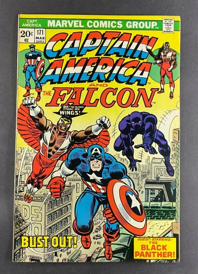 Captain America (1968) #171 VF (8.0) Falcon Black Panther John Romita