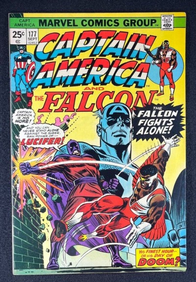 Captain America (1968) #177 VF+ (8.5) Lucifer Falcon Gil Kane Sal Buscema