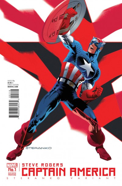 Captain America: Steve Rogers (2016) #1 VF+ 8.5 2nd Print Steranko Variant Cover
