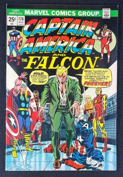 Captain America (1968) #176 VF+ (8.5) Quits/Origin of Captain America Retold