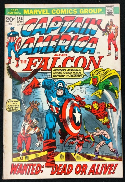 Captain America (1968) #154 FN (6.0) with Falcon 1st full app Jack Monroe Nomad