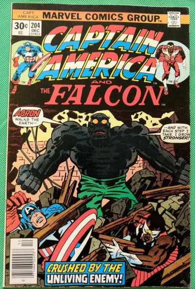 Captain America (1968) & Falcon #204 VF- (7.5) Jack Kirby cover, art & script