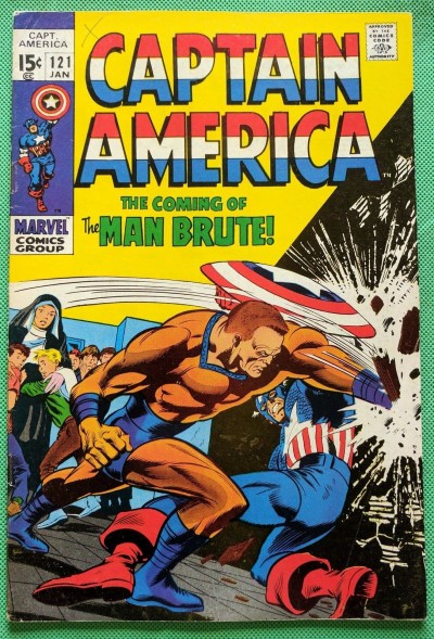 Captain America (1968) #121 FN- (5.5)  vs Man Brute