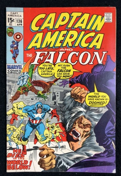 Captain America (1968) #136 FN- (5.5) with Falcon
