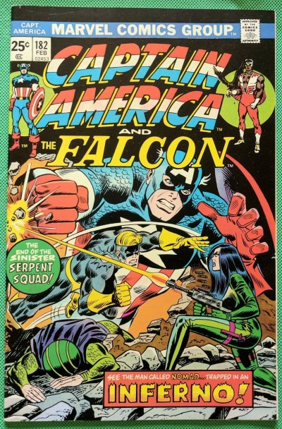 Captain America (1968) & Falcon #182 VF+ (8.5) versus Serpent Squad