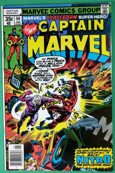 Captain Marvel (1968) #54 FN+ (6.5)  versus Nitro