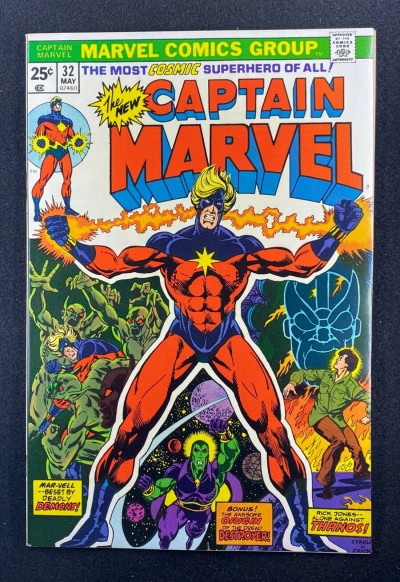 Captain Marvel (1968) #32 NM (9.4) Jim Starlin Moondragon Thanos Origin Drax
