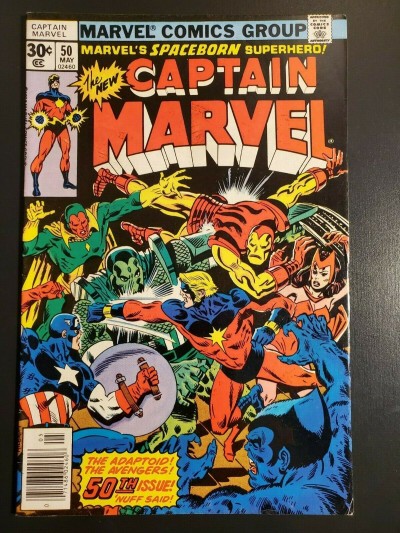 Captain Marvel #50 (1977) F/VF (7.0) 1st appearance of Doctor Minerva|