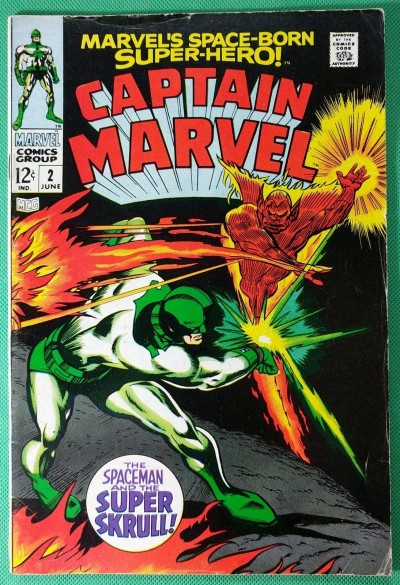 Captain Marvel (1968) #2 FN- (5.5) versus Super-Skrull