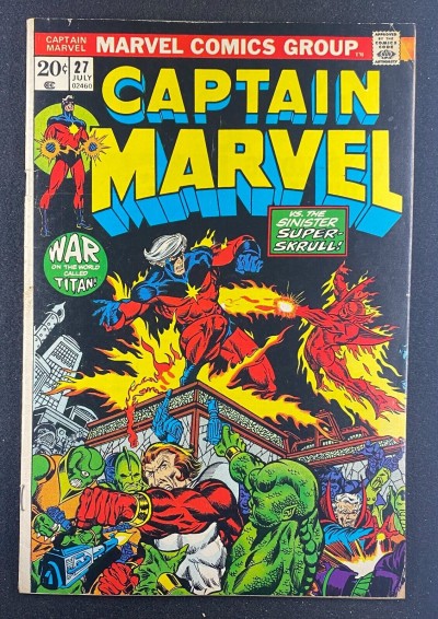 Captain Marvel (1968) #27 VG/FN (5.0) Thanos Starfox Drax Death Jim Starlin