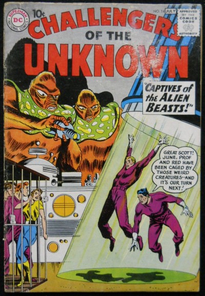 CHALLENGERS OF THE UNKNOWN #14 GD ORIGIN/1ST MULTI-MAN