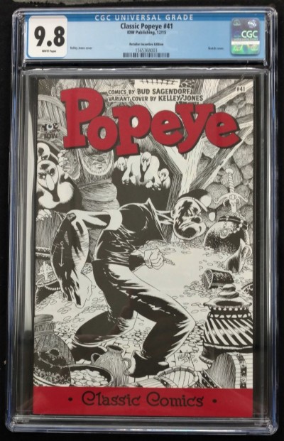 Classic Popeye (2012) #41 CGC 9.8 Kelly Jones Sketch Variant Cover (156368003)