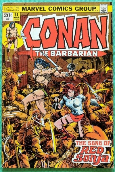 Conan (1970) #24 VG/FN (5.0) 1st app Red Sonja cover - Barry Smith