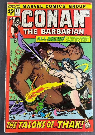 Conan the Barbarian (1970) #11 VF- (7.5) Barry Windsor-Smith Cover and Art