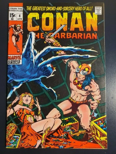 Conan the Barbarian #4 (1971) F/VF (7.0) Classic Barry Windsor Smith Art copy 2|