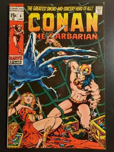 Conan the Barbarian #4 (1971) VF+ (8.5) Classic Barry Windsor Smith Art|