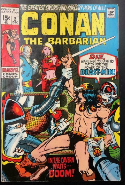 Conan the Barbarian (1970) #2 VG+ (4.5) Barry Windsor-Smith Cover and Art