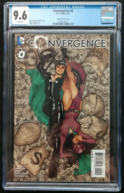 Convergence (2015) #0 CGC 9.6 White Pages Adam Hughes Variant Cover (2019913011)