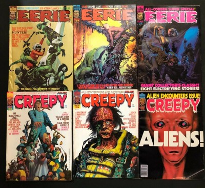 Creepy 63 64 96 Eerie 69 77 86 lot of 6 Warren Magazines Corben Bode Ken Kelly