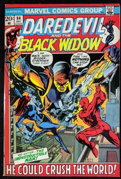 Daredevil (1964) #94 VF+ (7.5) and Black Widow vs Indestructible Man