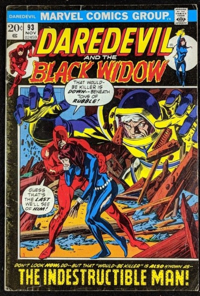 Daredevil (1964) #93 VG (4.0) and Black Widow vs Indestructible Man