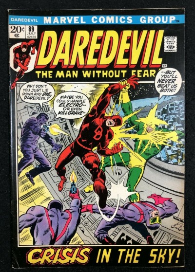 Daredevil (1964) #89 FN+ (6.5) vs Electro & Killgrave the Purple Man