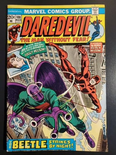 Daredevil #108 (1974) VG/F (5.0) Beetle/Black widow cover/story|