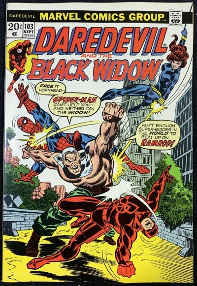 Daredevil (1964) #103 VF+ (8.5) with Black Widow 1st App Ramrod Spider-Man Cover