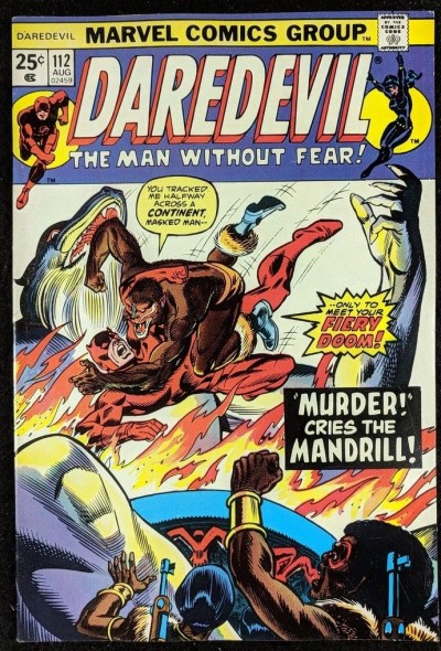 Daredevil (1964) #112 VF+ (7.5) vs Nekra Black Spectre Mandrill