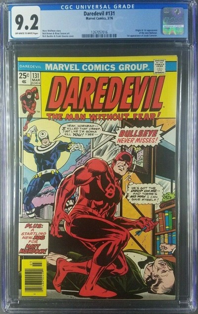 Daredevil #131 (1976) CGC 9.2 NM- OW/W Origin & 1st App Bullseye 1267057016|