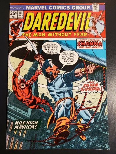 DAREDEVIL #111 (1974) VF- (7.5) 1st Appearance Silver Samurai High grade bronze|