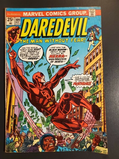 Daredevil #109 (1973) VG (4.0) Nekra, Black Widow appearance|