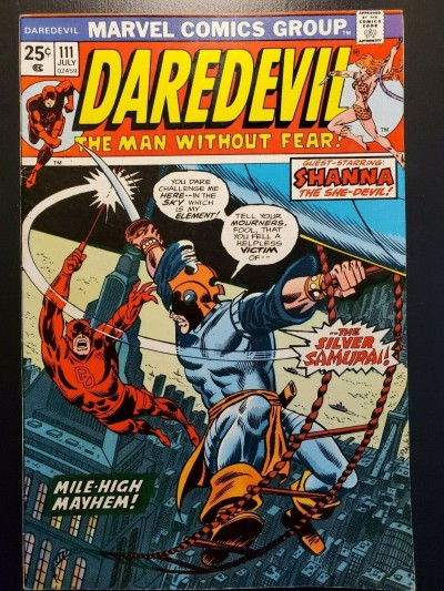 Daredevil #111 (1974) FN/VF (7.0) 1st Appearance Silver Samurai MVS intact |
