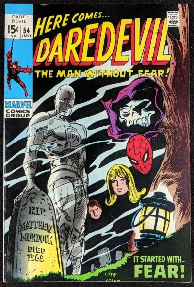 Daredevil (1964) #54 FN+ (6.5)  vs Mr. Fear  Spider-Man cameo & cover