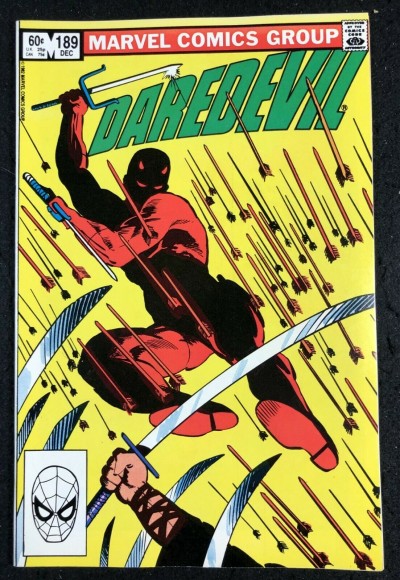 Daredevil (1964) #189 NM- (9.2) Death of Stick Frank Miller