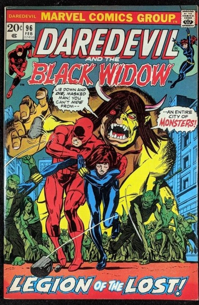 Daredevil (1964) #96 VF+ (7.5) and Black Widow vs Man-Bull