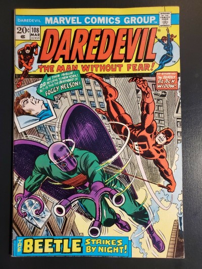 Daredevil #108 (1974) F (6.0) Beetle/Black widow cover/story|