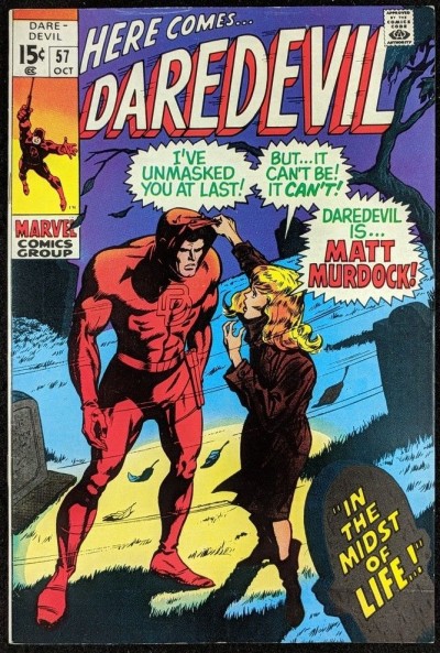 Daredevil (1964) #57 FN/VF (7.0)  Identity revealed to Karen Page 